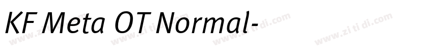 KF Meta OT Normal字体转换
